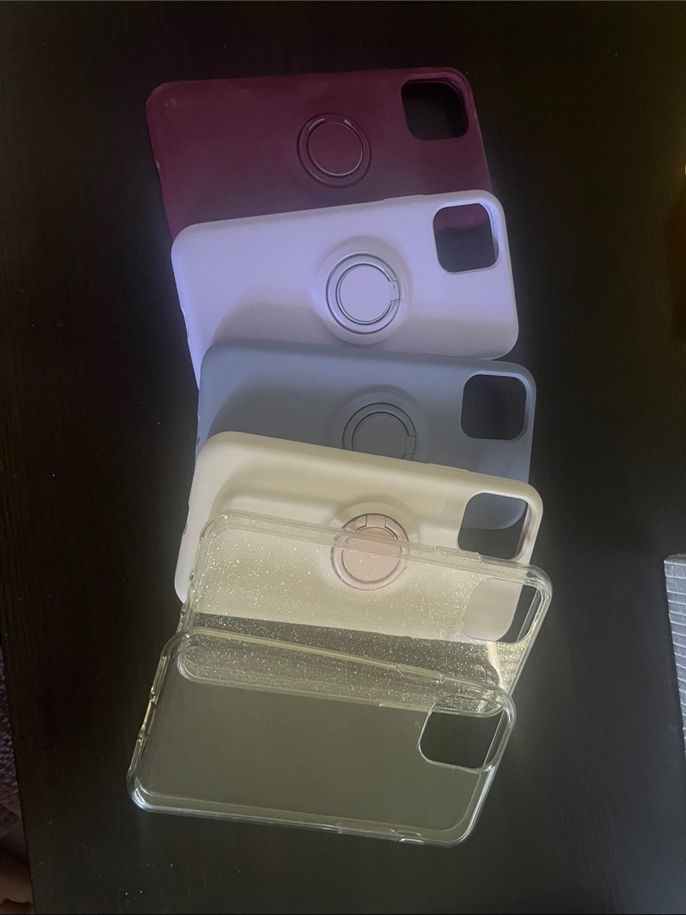 Silicone Ring Grip Phone Case - Multiple Colors for iPhone 11 Pro